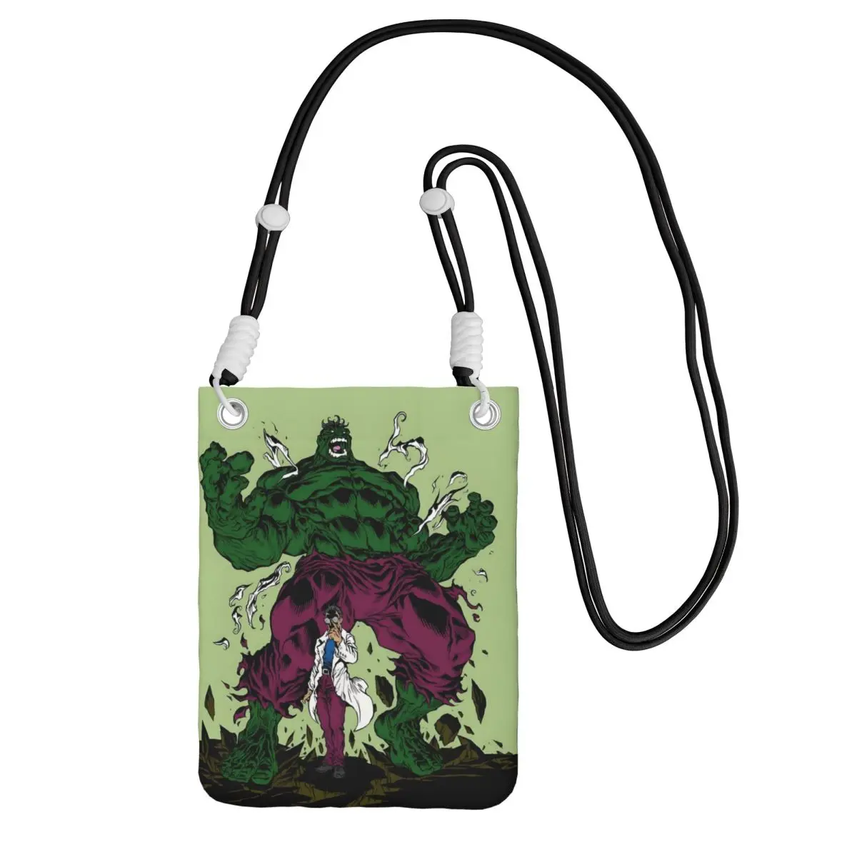 

Сумка для мобильного телефона Hulk на заказ для мужчин и женщин, модная зеленая кожаная сумка через плечо, сумка для губной помады, мини-кошелек на плечо, кошелек