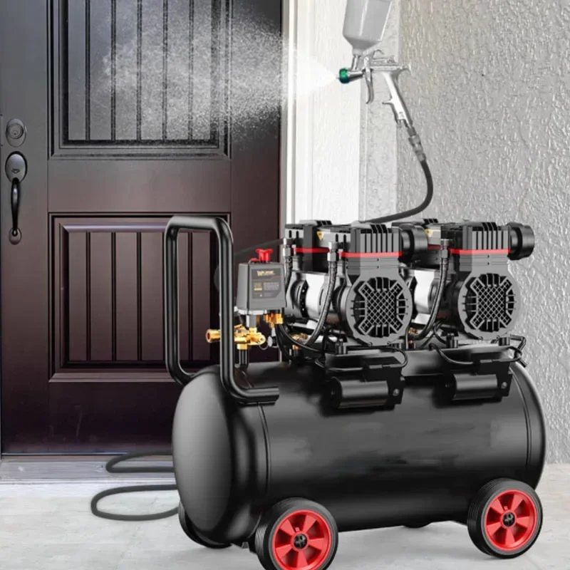 

220V small industrial grade oil-free, silent, portable woodworking air pump, high-pressure air pump, air compressor