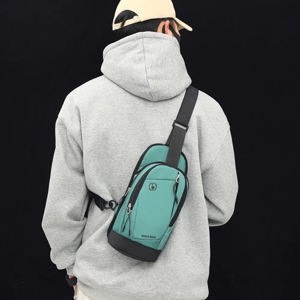 

Casual Men's Chest Bag Large Capacity Multifunctional Crossbody Shoulder Bag Lightweight Waterproof Single Shoulder Bag