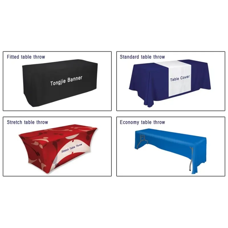 Design Logo Advertising Table Cover Rectangular Tablecloth, Custom Printing for Trade Shows