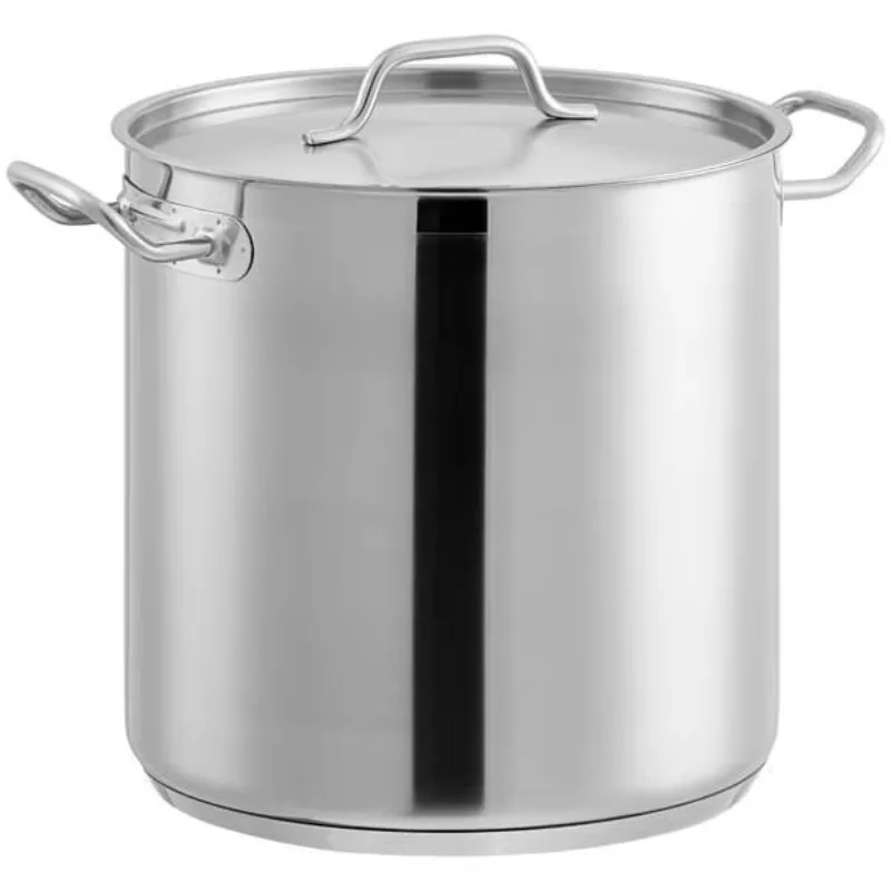 

Stainless steel soup pot heavy duty large commercial induction cooking pot set soup bucket