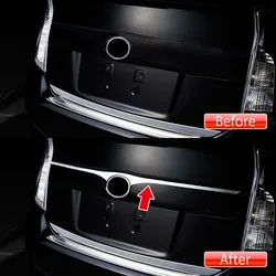 Stainless Steel Rear Emble Garnish Trim Upper Car Styling Decoratve Cover Trim Accessories For Toyota Prius ZVW30 2012 - 2015