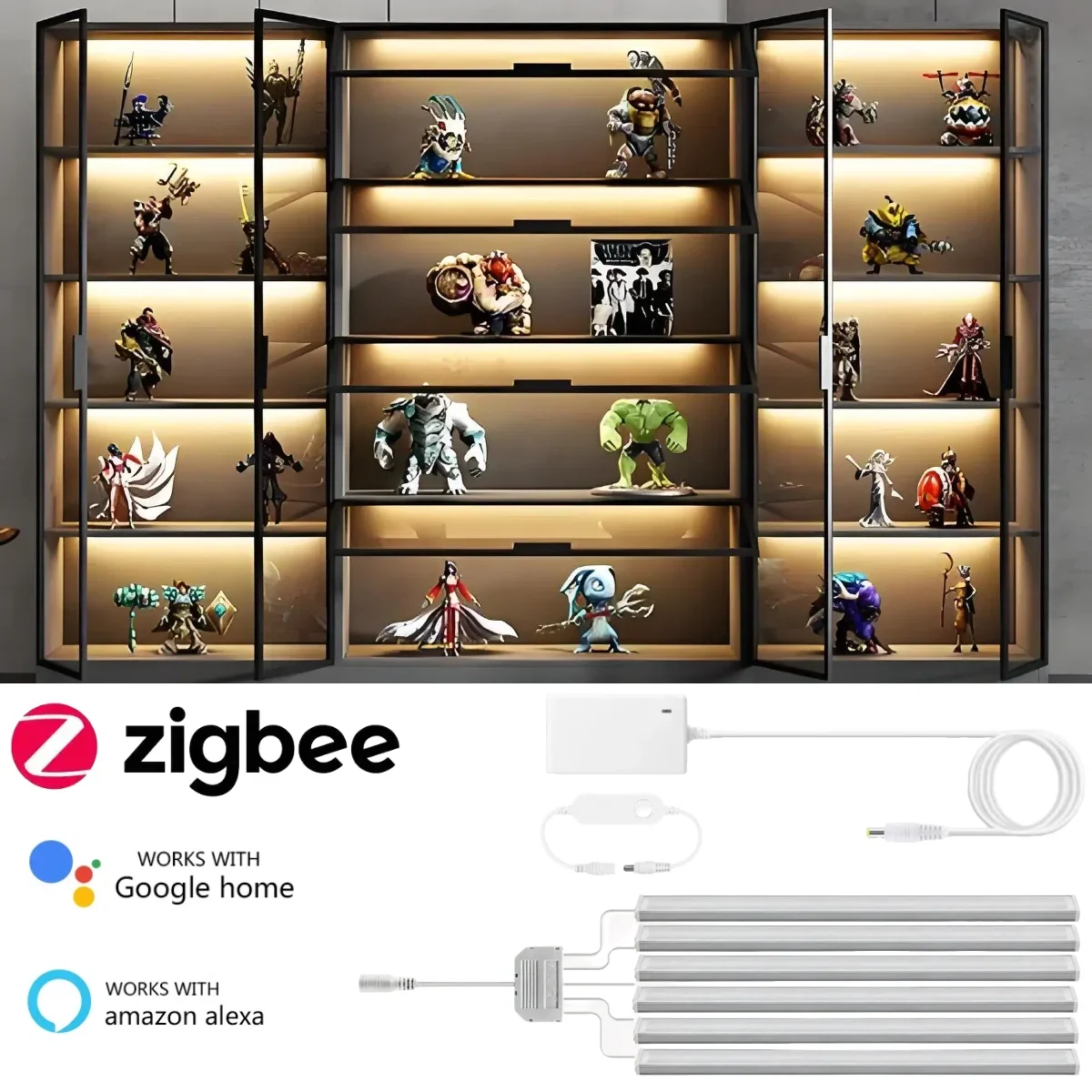 

Smart Tuya Zigbee LED Under Cabinet Light Bar Voice & App Control Dimmable Work With Zigbee Hub Gateway Alexa Google Assistant