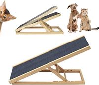 70cm/100cm Adjustable Height Dog Car Ramp,Wooden Pet Ramps for Small Medium Large Dogs, Folding Dog Ramp Ladder