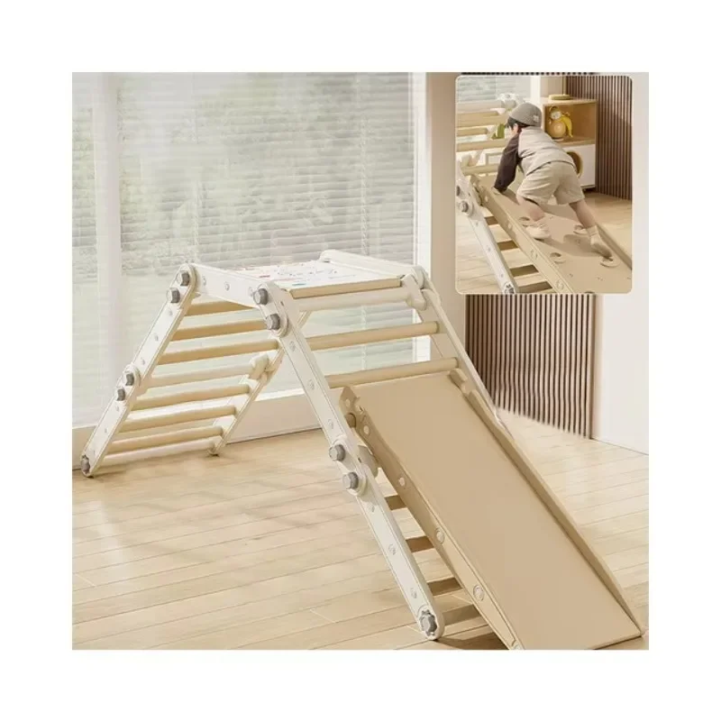 Indoor Kids Climbing Triangle Wood Toddler   Frame