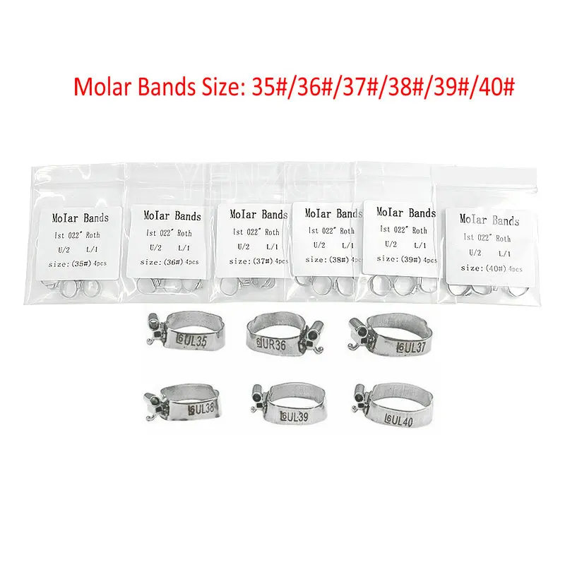 1 Bag Dental Orthodontic 1st Molar Bands Prewelded with Buccal Tubes Roth 0.022