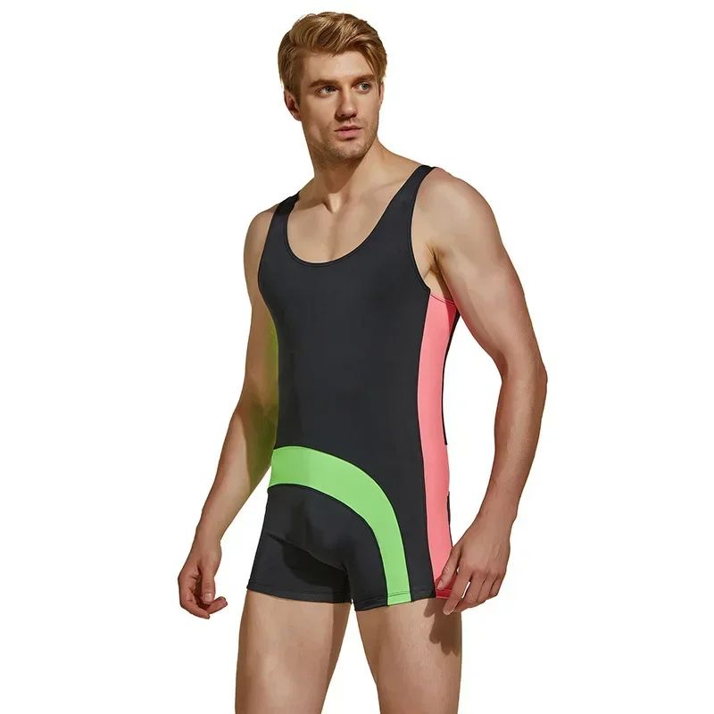Men One‑Piece Swimsuit Surfing Suit Sleeveless Swim Vest Quick Dry Male Surf Wetsuit For Water Sports