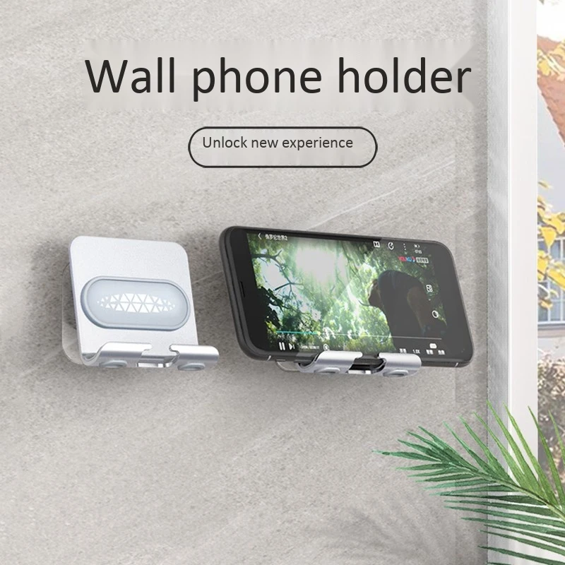 ABDE-Wall Phone Holder Mount ,Update Version Wall Phone Mount For Bathroom,Kitchen Office