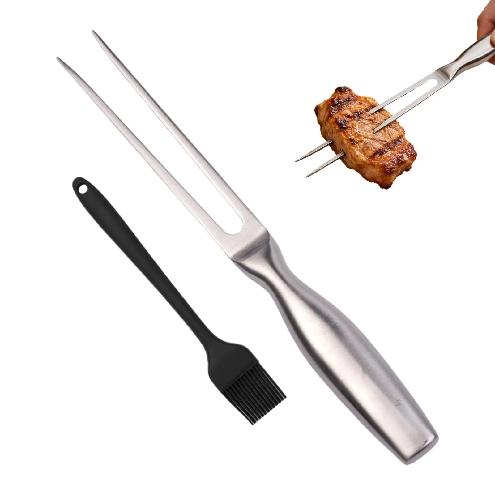 BBQ Grill Tool Set 5pcs Stainless Steel Barbecue Utensils Kit with Case for Outdoor Cooking Backyard Garden Camping Picnic Party