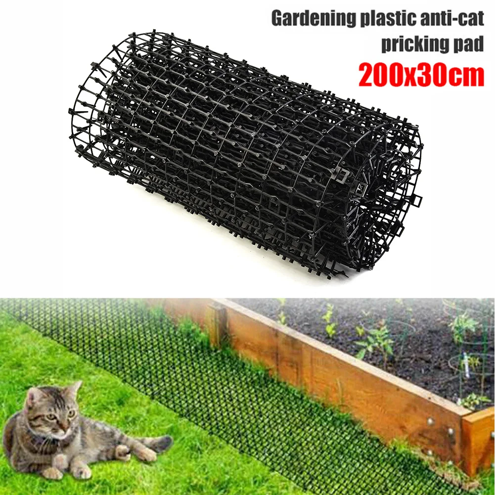 200cm Gardening Cat Scat Mat Repellent Mat Anti-Cat With Prickle Strips Spikes Strap Garden Keep Cat Dog Away Pest Control