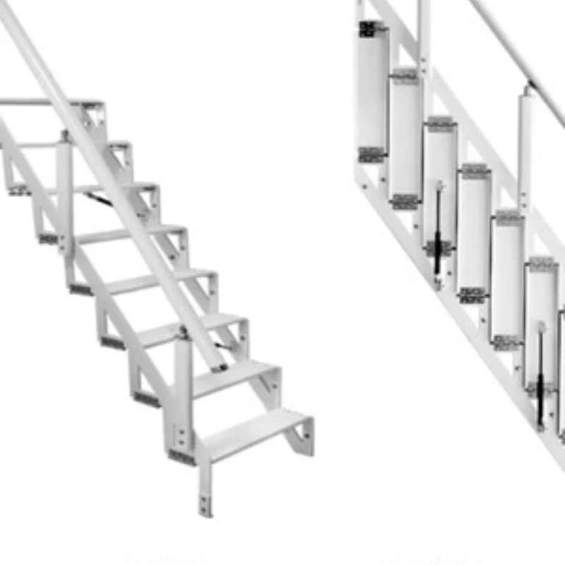 

Indoor and outdoor loft telescopic ladder folding wall staircase villa hydraulic upturning platform staircase