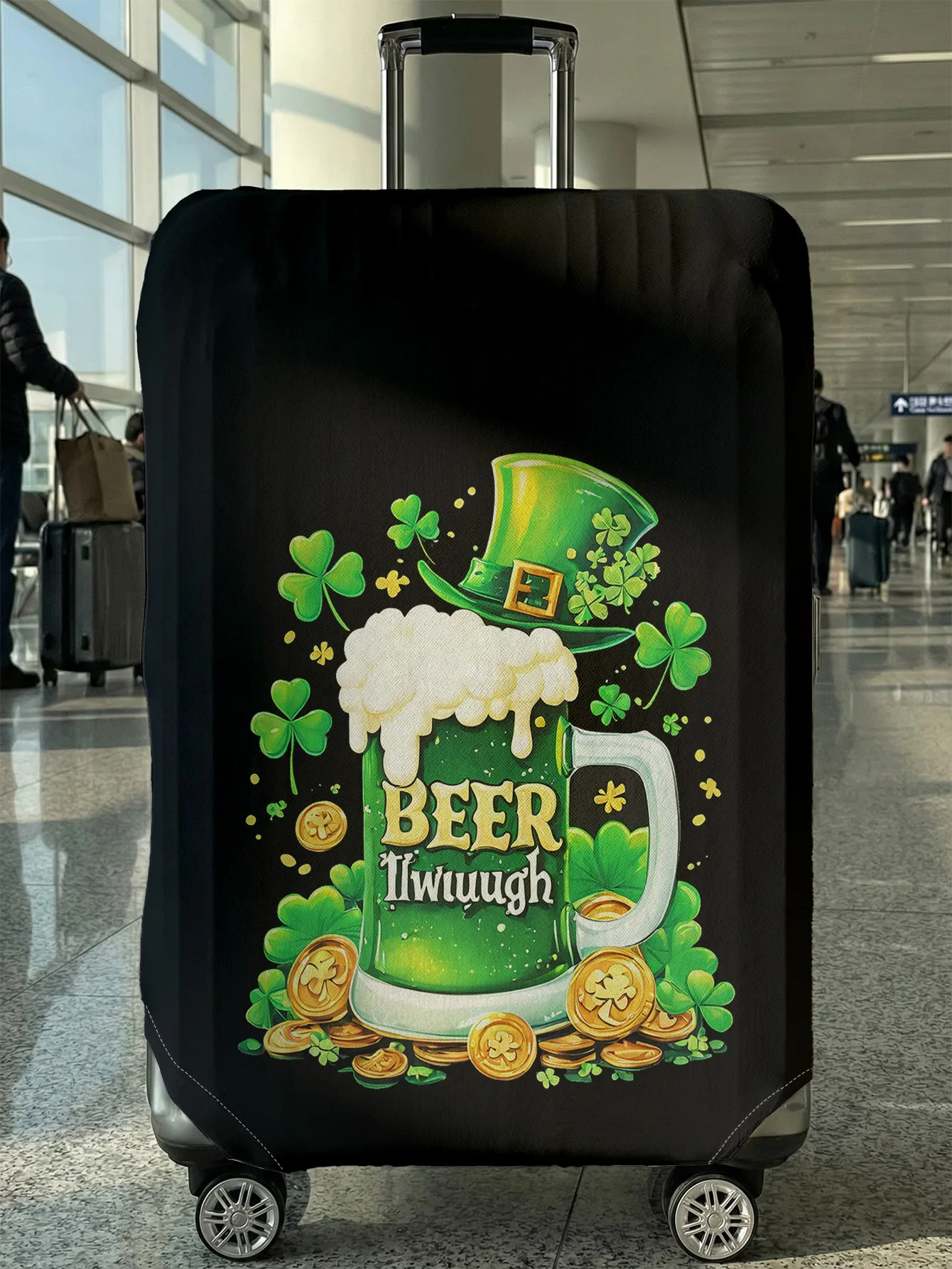 

Beer glass clover luggage protection cover, suitable for 18-32 inch luggage covers, luggage handle gloves, travel accessories