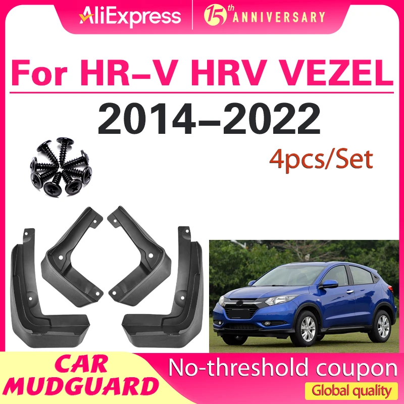 

Set Mud Flap Flaps For HONDA HR-V HRV VEZEL 2014 - 2022 Mudflaps Splash Guards Front Rear Mudguards 2019 2015 2016 2017 2018