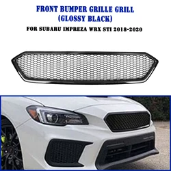 For Subaru Impreza WRX STI 2018-2021 Front Grille Racing Grill Carbon Fiber Look/Gloss/Matte Black Upper Bumper Hood Mesh Grid