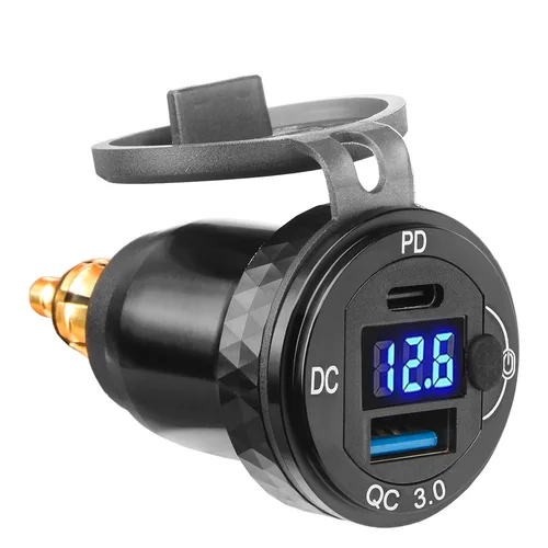 Imagen 1 del producto Para BMW R1200GS Adventure R1250GS F900 R/XR F700GS g310gs tiger800 adaptador de corriente para cargador de motocicleta enchufe de puerto USB Dual