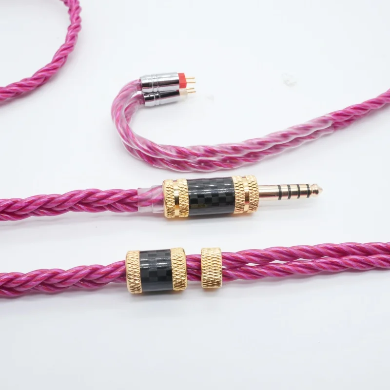 XINHS P77 6-Adriges, lila, abgeschirmtes HiFi-Upgradekabel aus reinem Kristallkupfer – Detail 2