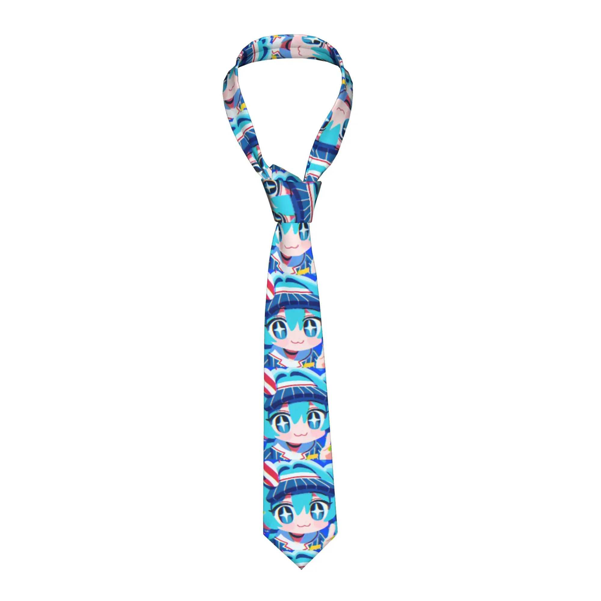 Cravate en soie unisexe Hatsune Miku Teto Mesmerizer, 8 cm, cravates étroites, pour accessoires masculins, Gravatas, mariage