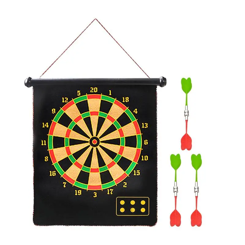 

Indoor Outdoor Game Double Side Magnetic Dartboard With Darts