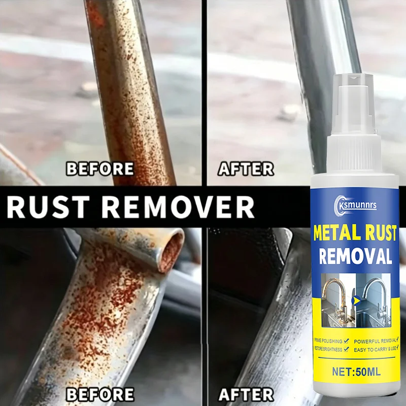 Universal rust remover spray, rust converter spray, metal rust remover, suitable for car parts, tires, rims, and door locks