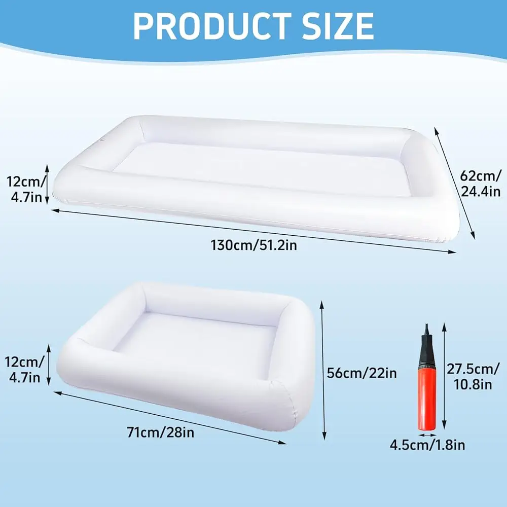 2 Pieces Inflatable Serving Bar 4 Pcs Food Umbrella Mesh Cover Tent Set Cold Food Buffet Server For Salads Beverages Ice Picnic