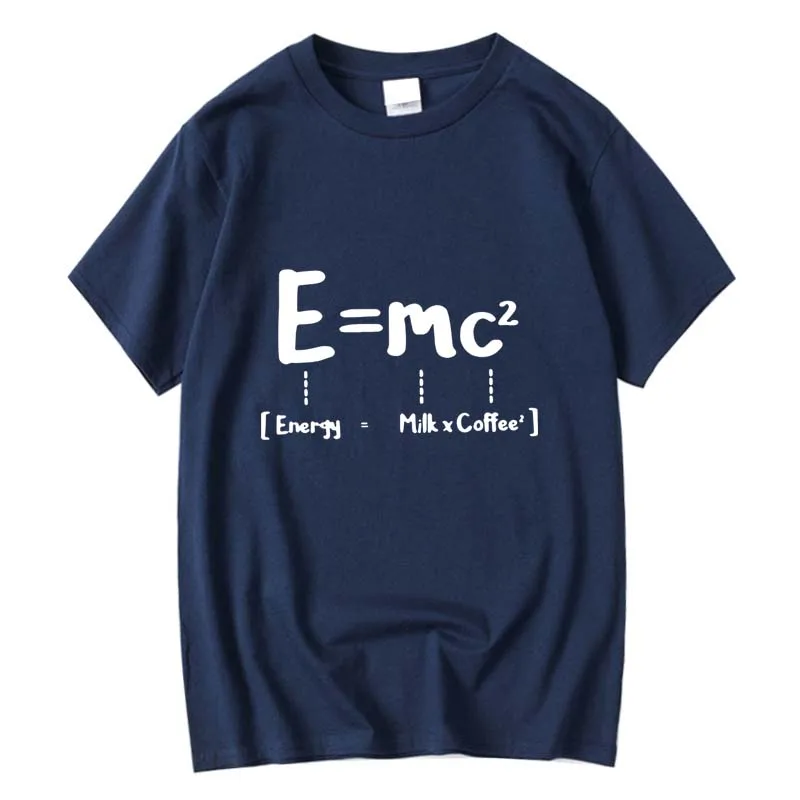 XIN  Men's High Quality 100% Cotton T-Shirt with Interesting Math Design Customizable Hand-Painted Clothing