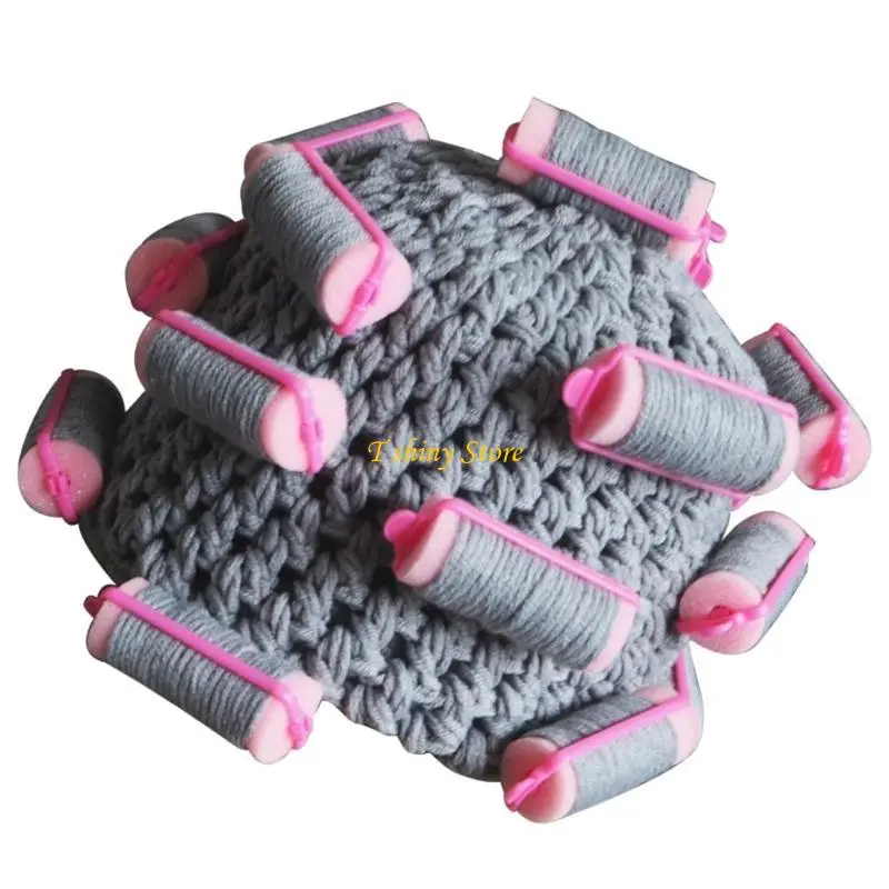 N58F Handcrochet Curly Hat Cosplay Costume Novelty Pullover Hat Funny Headwear