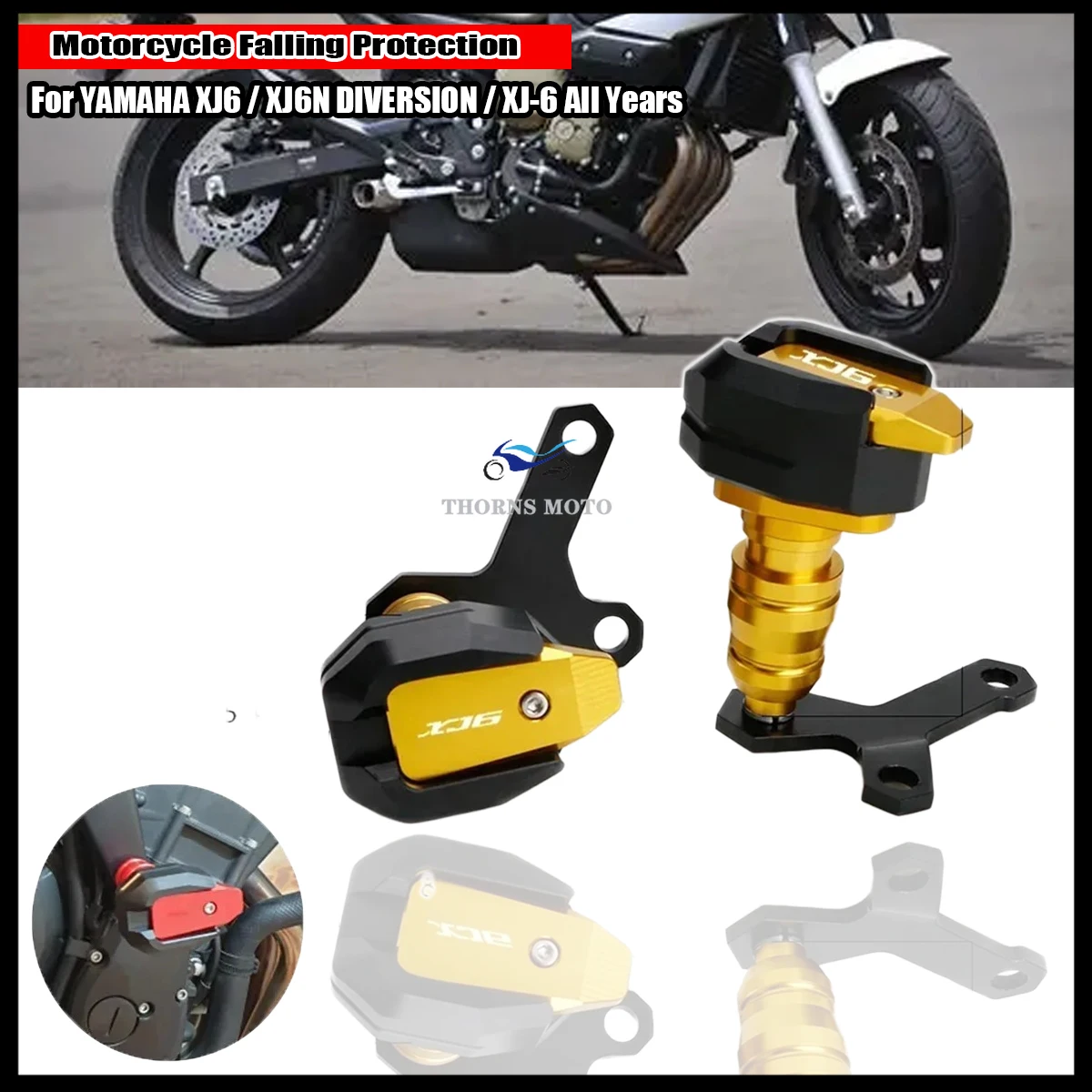 

Для YAMAHA XJ6/XJ6N DIVERSION/все лет мотоциклетная защита от падения, рама, слайдер, обтекатель, защита от ударов