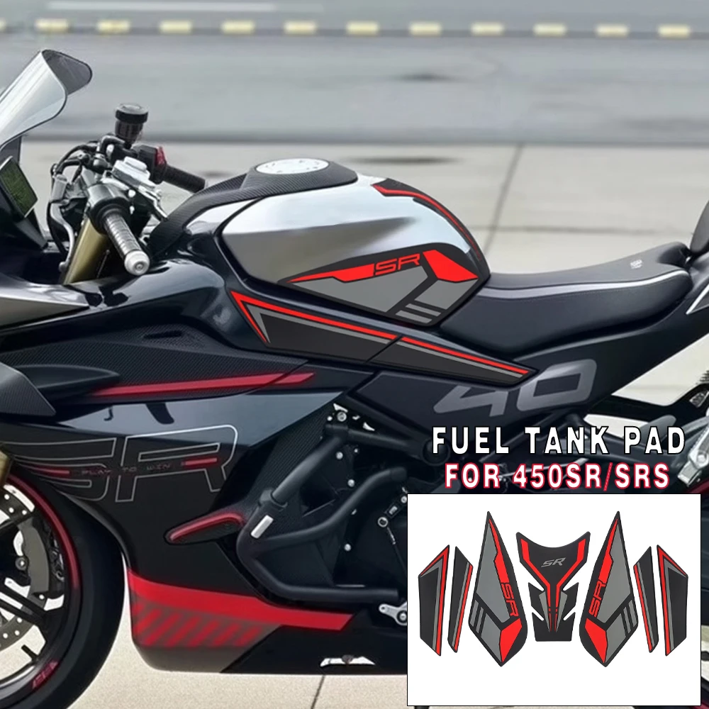 For 450SR/SRS 2022-2025 Motorcycle Accessories Rubber Gas Tank Decoration Protection Thicken Decals Fuel Tank Stickers Kits