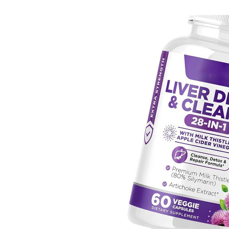 28-in-1 Liver Cleanse, Detox and Fatty Liver Repair Formula - Silymarin, Artichoke Extract and Dandelion