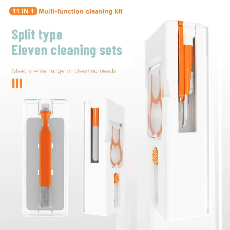Multifunctional Computer Keyboard Cleaner Brush Kit Earphone Cleaning Pen Phone Screen Cleaner Keycap Puller Kit Cleaning Tools