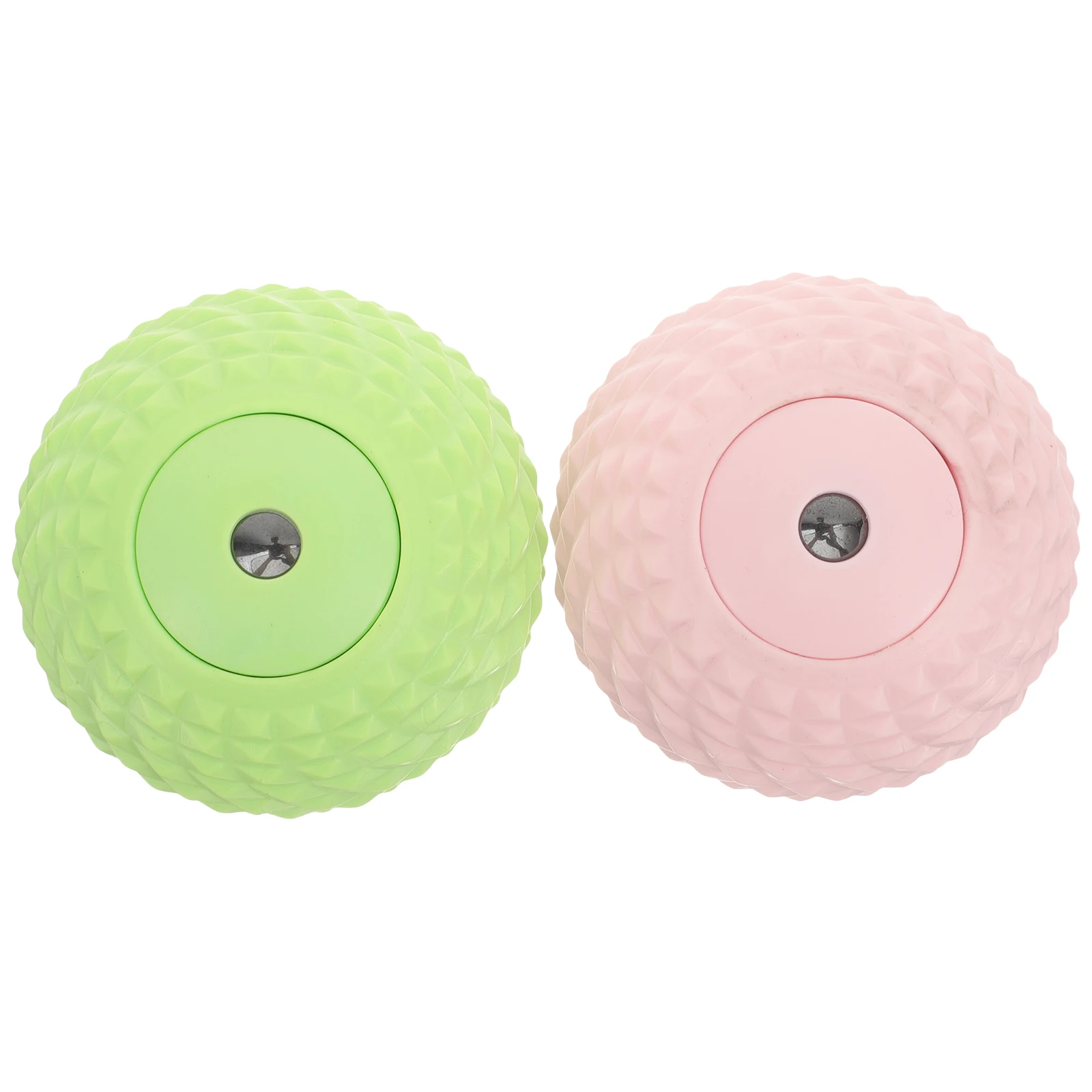 

2Pcs Foot Pink Green Yoga Fascia Roller Massaging Back Neck Feet Sore Neck Massage Ball Muscle H Massager Relief Body