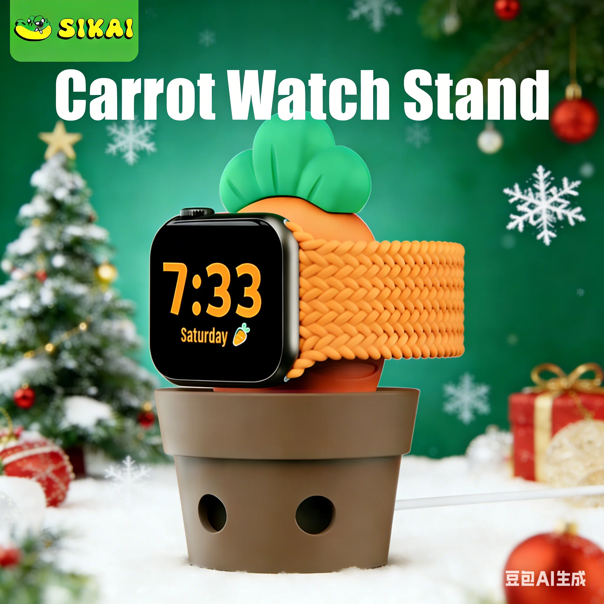 

Silicone Charger Dock Holder For Samsung Galaxy Watch 8/7/6/6 Classic Charging Stand Desktop Storage Halloween Gift