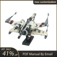 1009pcs Moc Star Battle T-65 X Wing Starfighter (Red 5) 2023 Edition Model Building Blocks Bricks Creative Assembly Toys Gifts