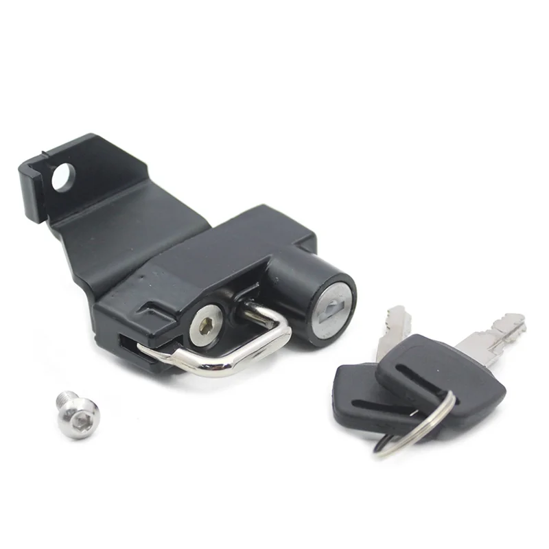 Motorcycle Helmet Lock 2 Keys Black Steel Plate for VN650 S 2015 2016 2017 2018 2019 2020 2021