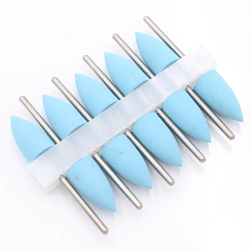 10pcs/set Dental Silicone Rubber Polishers Burs Teeth Whitening Plishing Drill Dental Polishing Nail Drill Bit