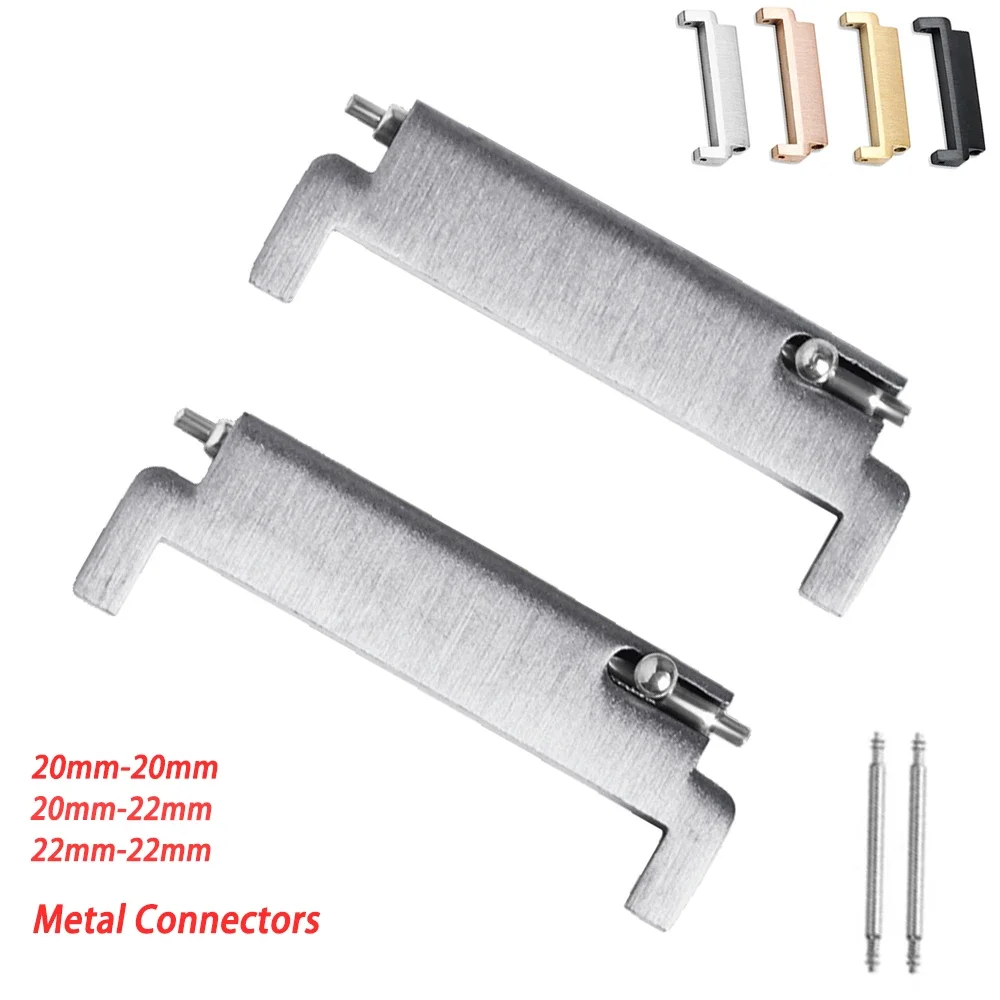 1 Pair Watchband Adapter Watch Strap Spring Bars 20mm-22mm 20mm-20mm 22mm-22mm Quick Release Pins Metal Connectors Accessories