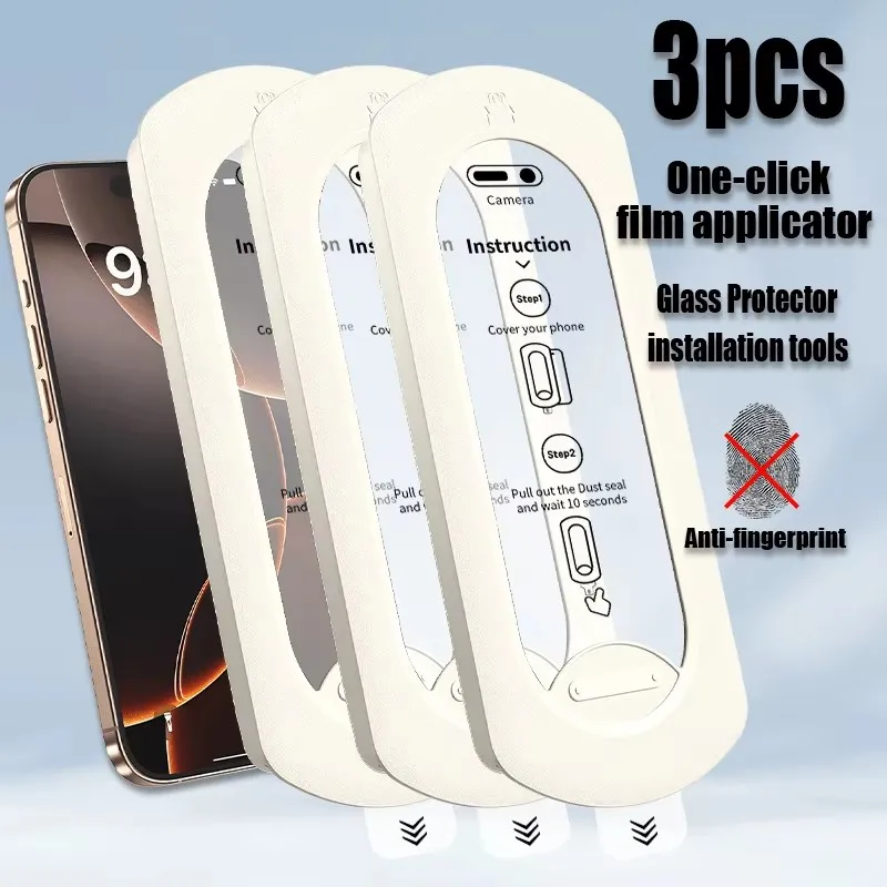 3er-Pack Displayschutzfolie aus gehärtetem Glas für die iPhone-Serie (High-Definition)