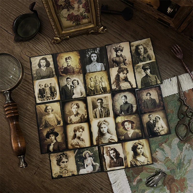 

Vintage Character Photo Landscape Material Paper Creative DIY Junk Journal Collage Scrapbook Stationery