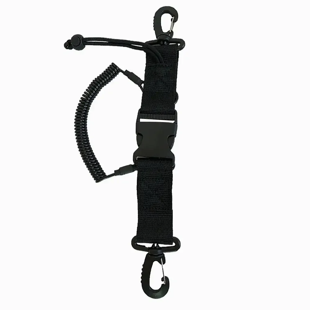 Outdoor Diving Camera Anti-lost Coil Lanyard with Clips & Quick Release Buckle