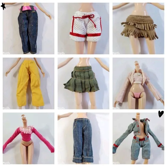 10box original monsters high school clothes pants skirt winxs club without body DIY Doll  xindong girl Doll House Children Gifts