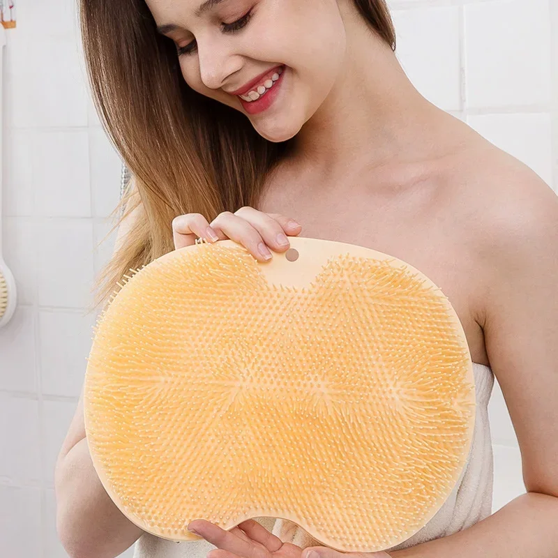 Foot Scrubbing Pad Bathroom Bath Brush Multifunctional Scrubbing Foot Massage Pad Non-slip Foot Pad Silicone Bath Brush