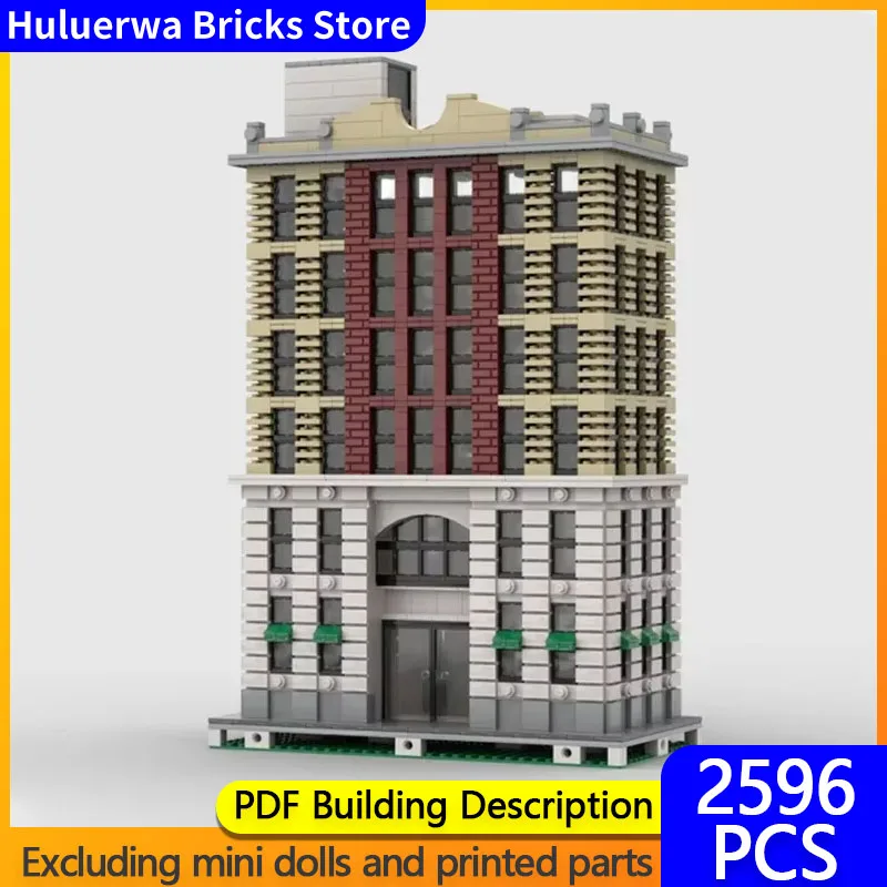 Street View Model MOC Building Bricks New York Apartment House Modular Technology Gifts Holiday Assemble Children Toys Suit