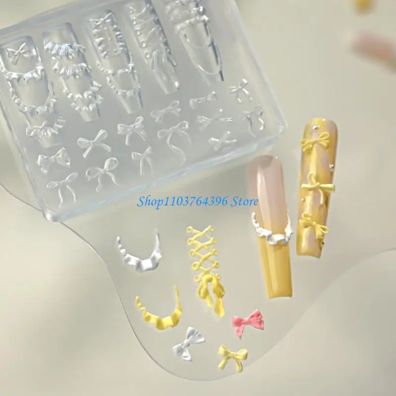 Flexible Silicone Crafting Mould With Embossed Pattern For Nail Art Accessories And Resin Jewelry