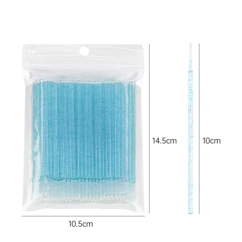 Sdotter-Micro brosse à mascara en cristal de poulet, baguettes applicateur de cils, écouvillon remodelé, pinceaux de maquillage pour extension de cils, 100 pièces