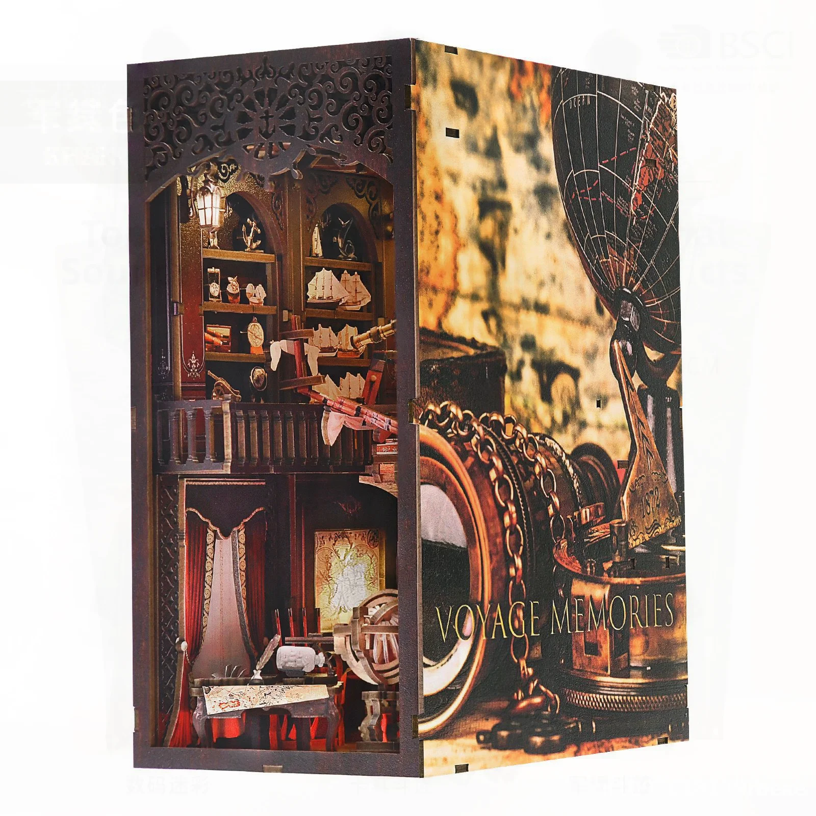 لتقوم بها بنفسك الذاكرة المقصورة نموذج منزل ثلاثية الأبعاد ستيريو اللبنات Bookend الحلي تجميع خشبي لغز للأعمار 14 + هدايا عيد الميلاد #1