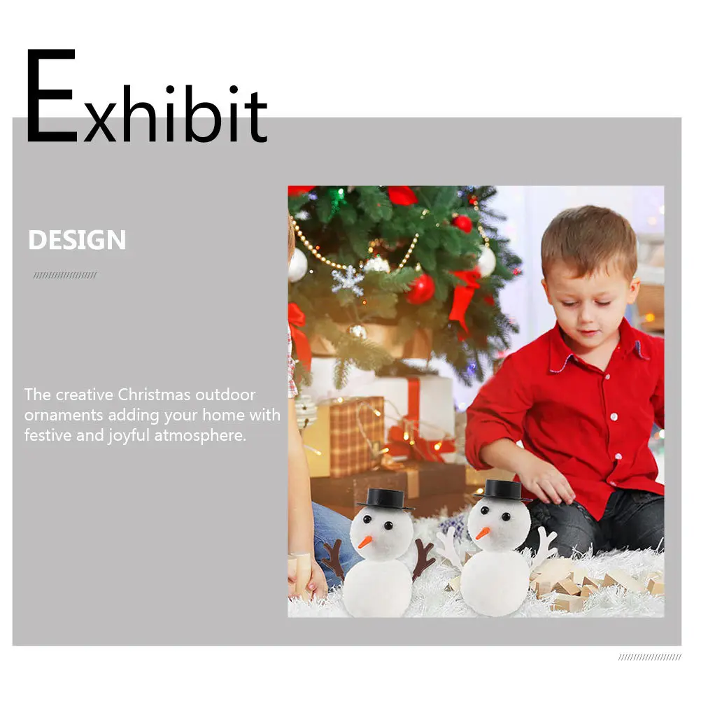 

2Sets Snowman DIY Decorating Kit Outdoor Snowman Making Props Christmas Party Winter Holiday Decoration Supplies