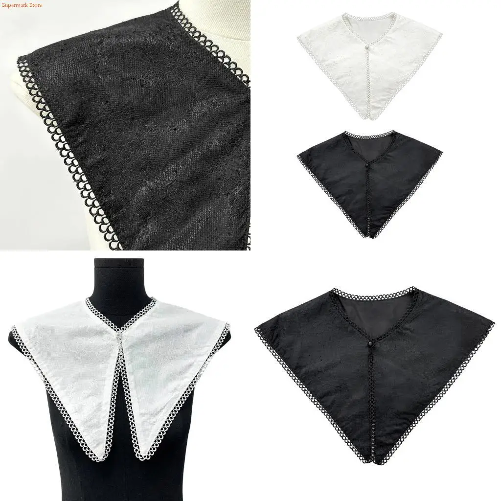 e06e-colar-decorativo-ajustavel-inserir-pescoco-decorativo-padroes-renda-tecido-poliester-macio-roupa-casual-formal