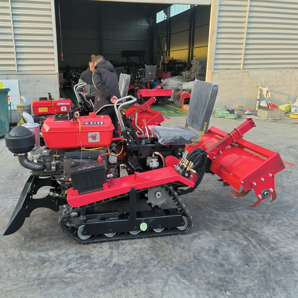 Potente piccola motocicletta rotativa per macchinari agricoli cingolati, utilizzata per la lavorazione e la piantagione, con compatibilità del trattore di 25 HP