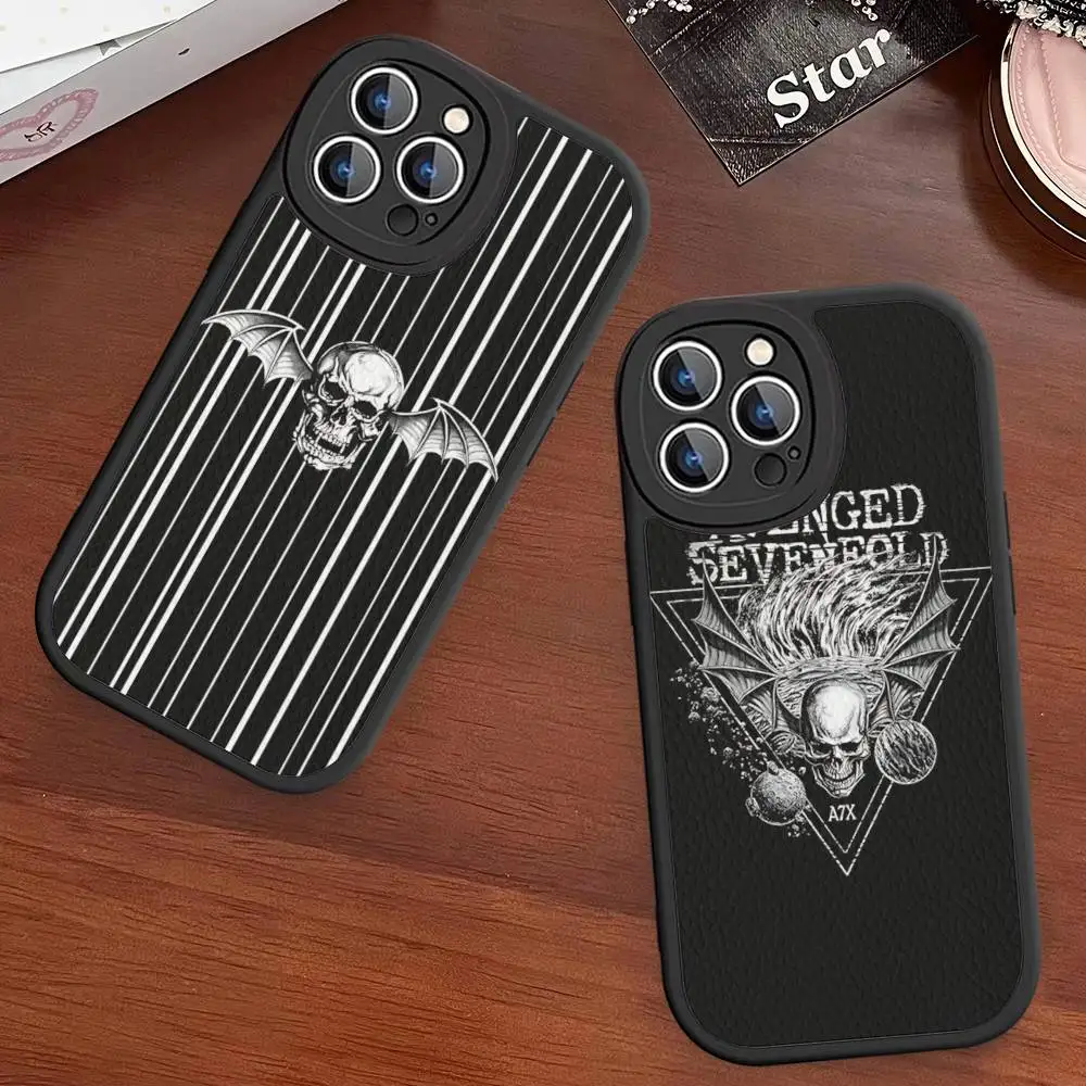 

Vintage Band A-avenged S-sevenfold Phone Case For IPhone 16 15 14 13 12 11 Pro Max Plus Soft Leather Cover