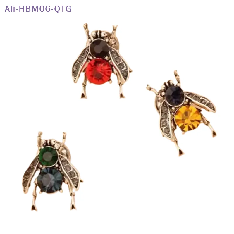 [New] Hot! Vintage Bee Rhinestone Brooch Trend Creative  Corsage Creative Anti-light Pin